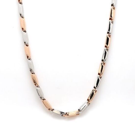 The Velvet Vault - Platinum & Rose Gold  Chain